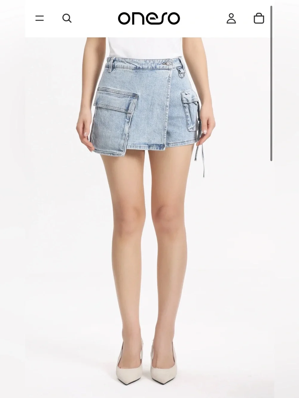 oneso Edgy High Rise Skort Jeans Size Small